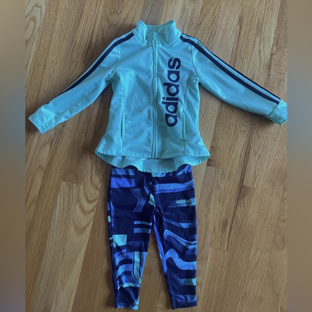 Toddler Adidas leggings and jacket Set